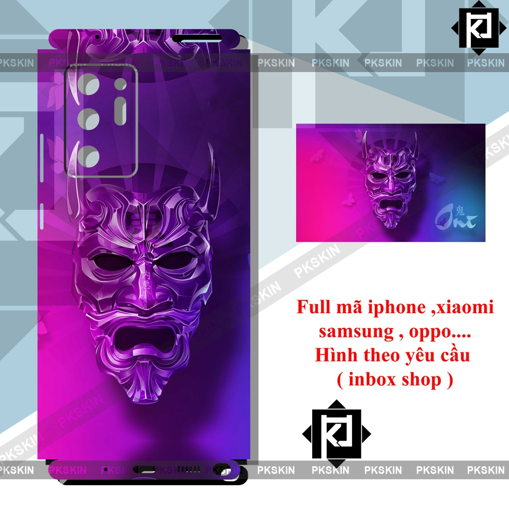 Miếng dán skin full viền samsung Note 20 ultra , S22 ultra , Note 10 , Note 10 plus , S21 , S22 plus , S21 ultra in hình