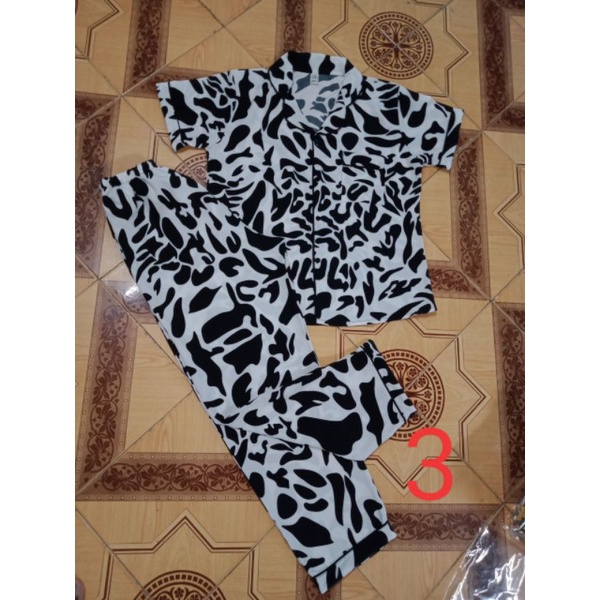 Bộ pijama lụa quần dài cho nữ vải mịn mát bông bò sữa