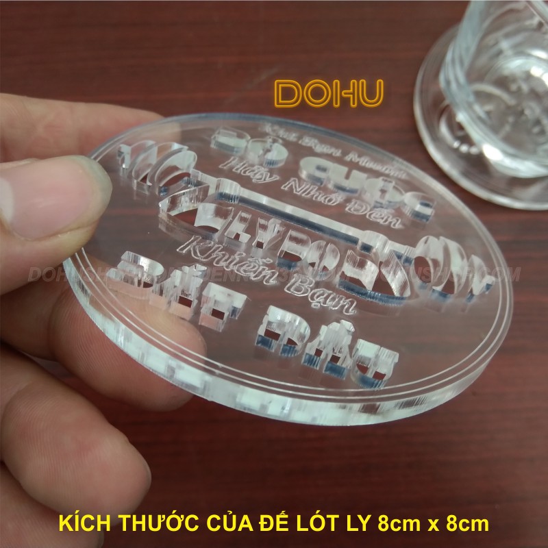 Đế Lót Ly Tạo Động Lực [ĐỘC LẠ] Bằng Mica Trong Suốt DOHU - Khi bạn muốn bỏ cuộc hãy nghĩ đến lý do khiến bạn bắt đầu.