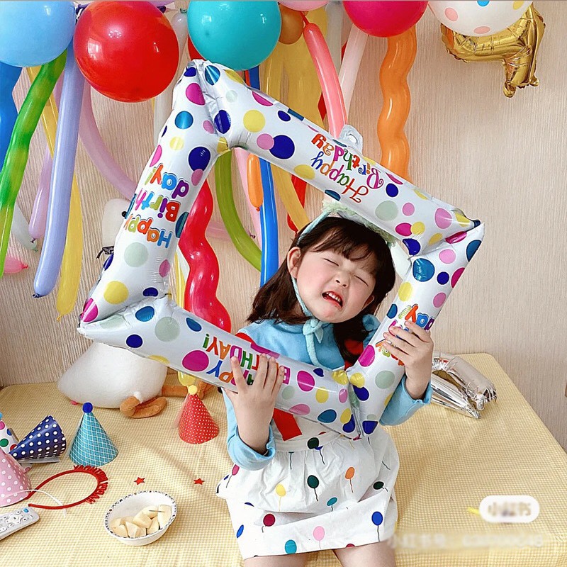 Trang trí sinh nhật Hàn Quốc bóng hình khung ảnh chụp ảnh, đồ trang trí sinh nhật đẹp giá rẻ nhiều mẫu mới