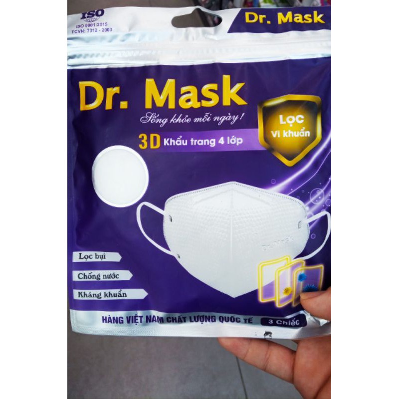 Khẩu trang Dr.Mask tiêu chuẩn Mỹ.