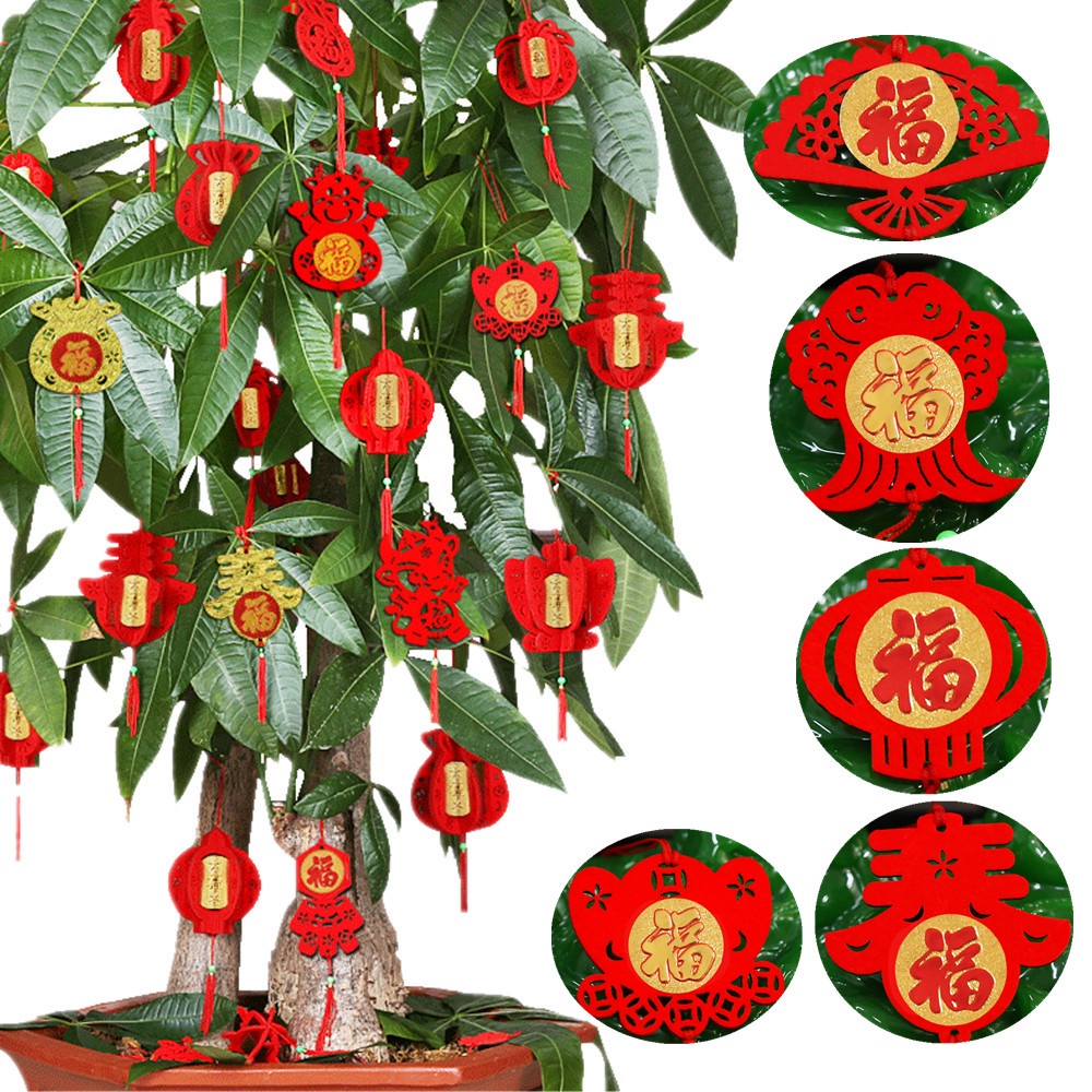 Set 6 dây treo trang trí mừng năm mới phong cách Trung Hoa
