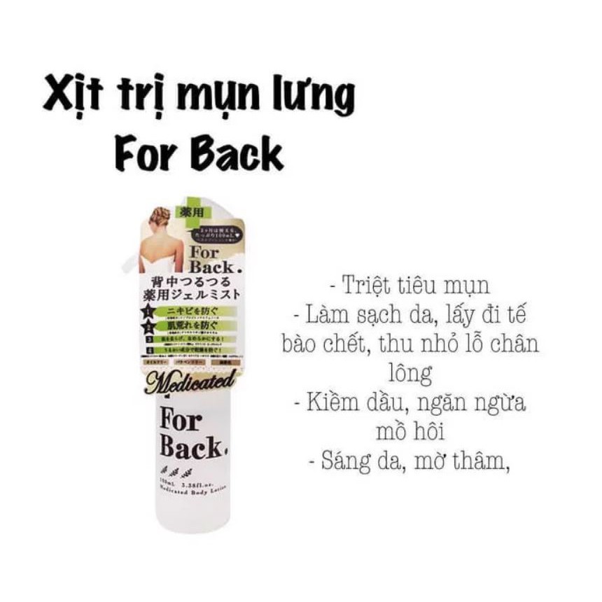 Xịt Mụn Lưng For Back Medicated Spray