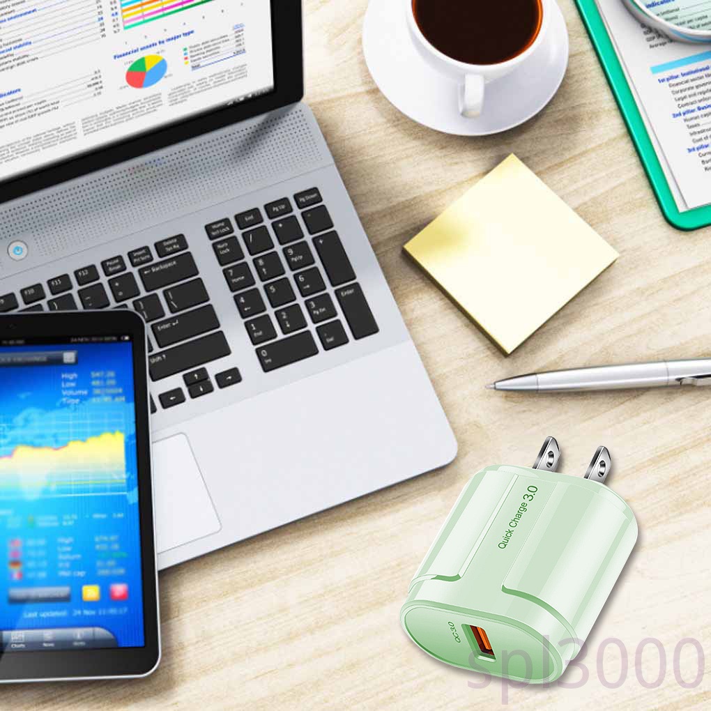 Đầu Sạc Nhanh Usb Qc3.0 18w Cho Điện Thoại / Máy Tính Bảng