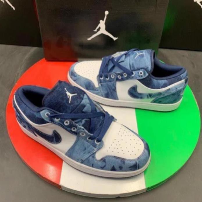 [MIỄN PHÍ SHIP] Giầy Thể Thao Air Jordan Low denim jeans màu xanh da bò | BigBuy360 - bigbuy360.vn