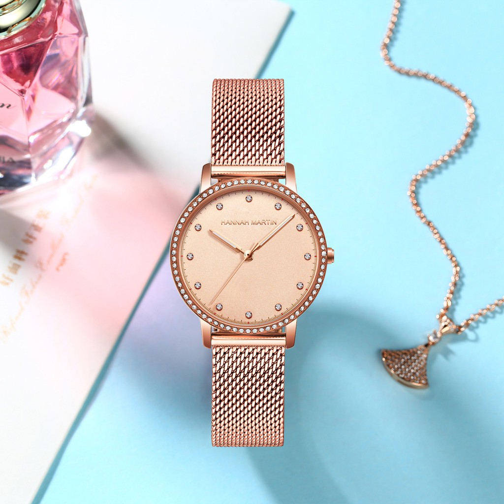 Đồng hồ nữ Hannah Martin chính hãng - dây thép không gỉ - Model HM-107WF | BigBuy360 - bigbuy360.vn