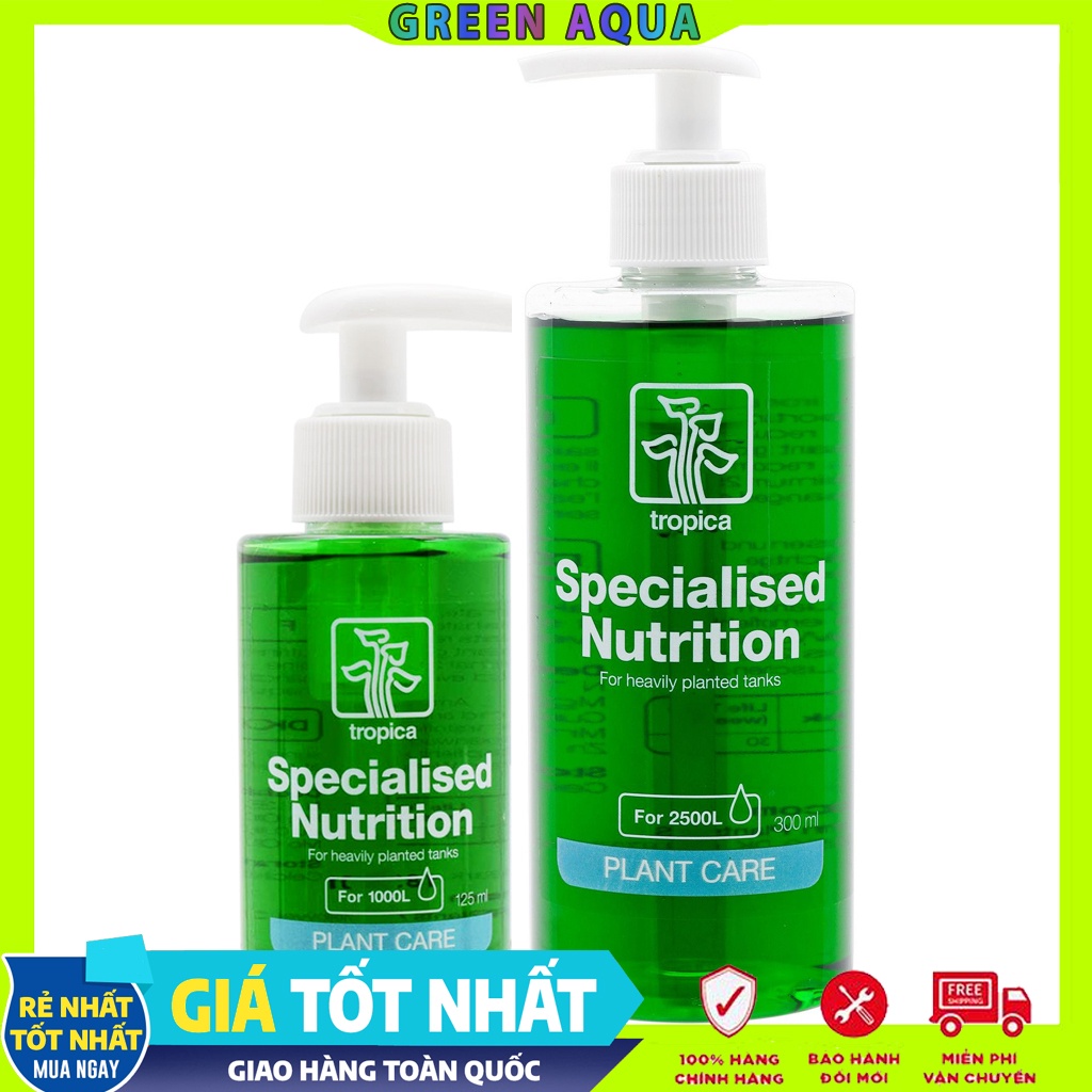TROPICA - Specialised Nutrition (Chai 125 ml) | Phân nước thủy sinh cao cấp cho cây thủy sinh trong hồ cá