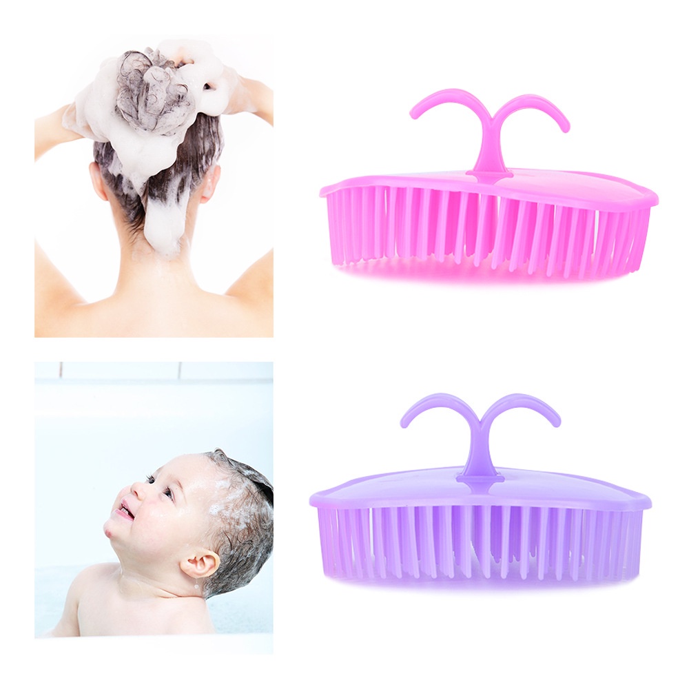 Bàn Chải Gội Đầu Mát Xa Da Đầu Bằng Nhựa Cho Trẻ Em / Nam / Nữ