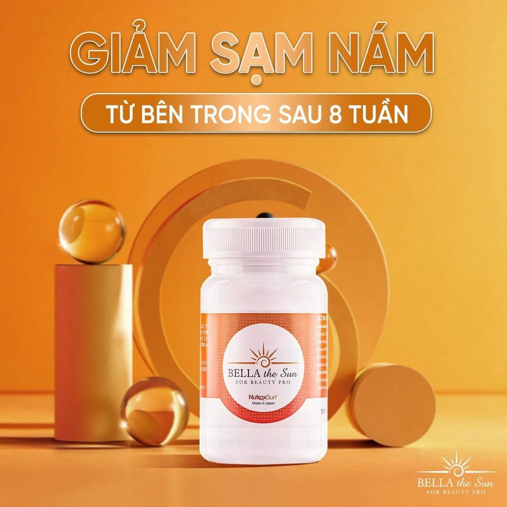 Combo quà Tết Nhật Bản dưỡng trắng da Bihaku 30 viên và chống nắng Bella The Sun 30 viên