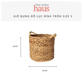 Giỏ đựng đồ lục bình tròn