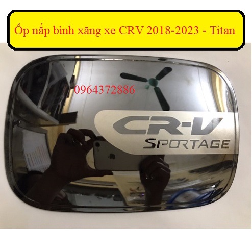 Ốp nắp bình xăng xe Honda CRV 2018- 2023 titan cao cấp