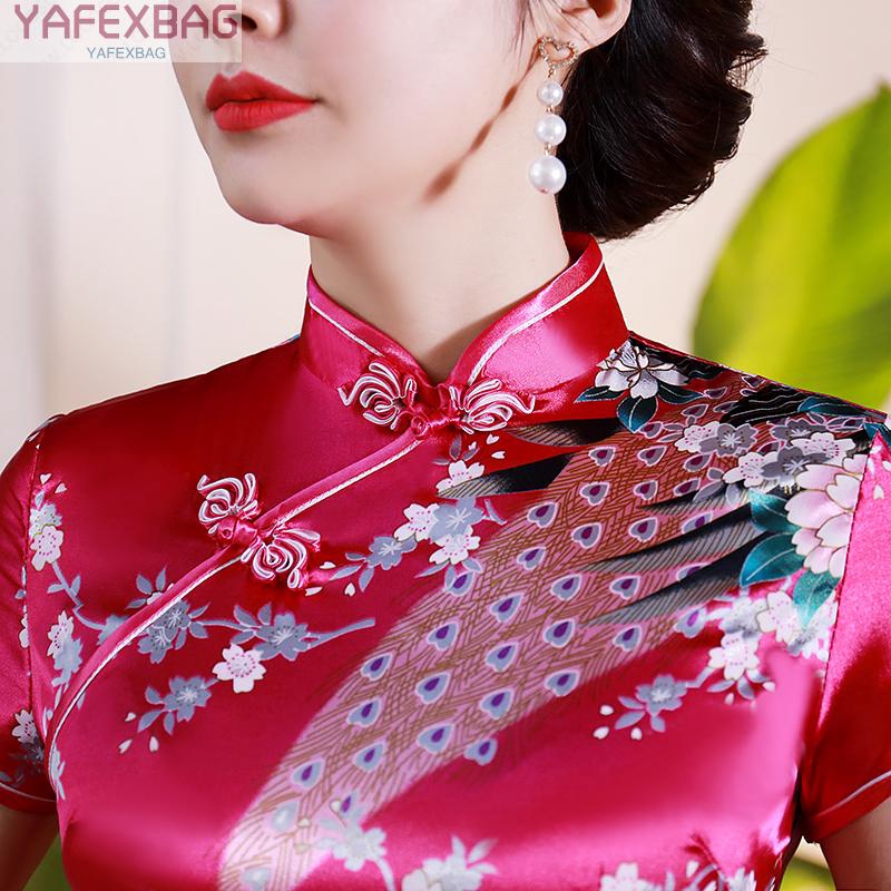 Đầm ngắn tay phong cách Trung Hoa xinh xắn cho nữ