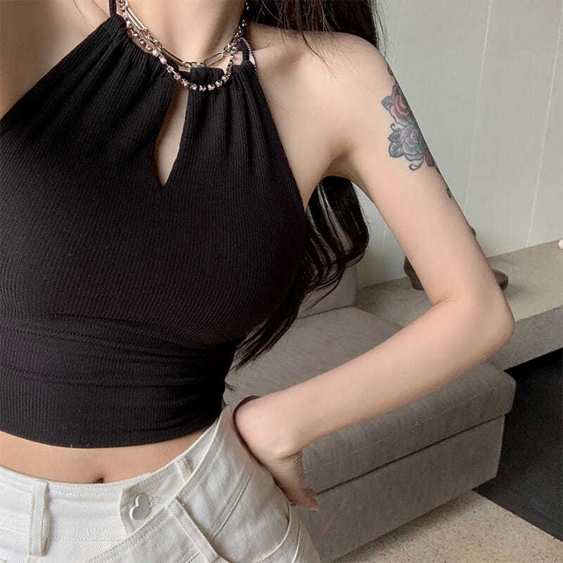 Áo tanktop COZOKC không tay hở lưng gợi cảm thời trang