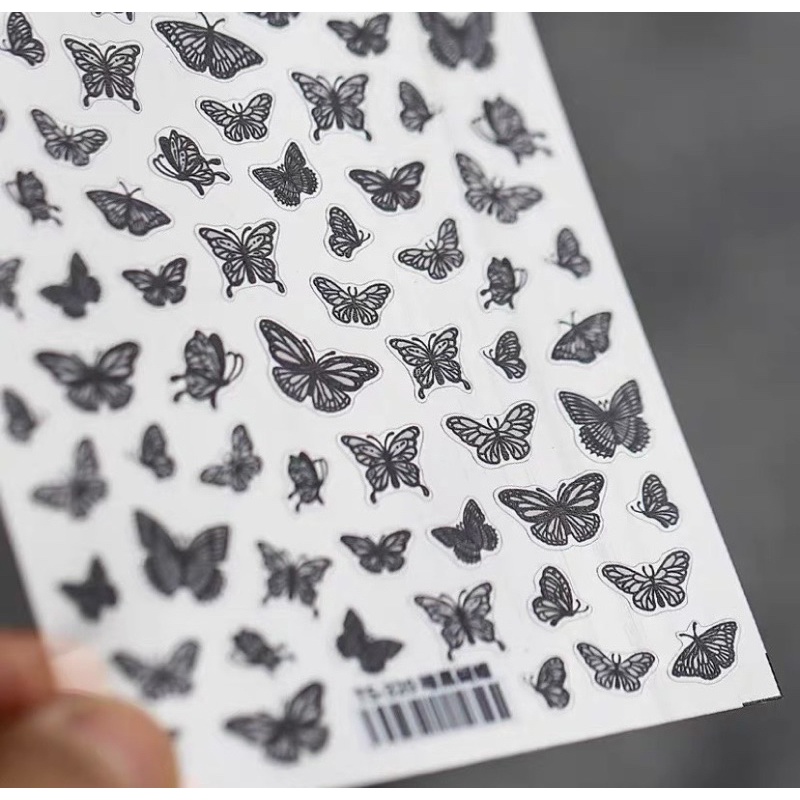 Sticker nail hình bươm bướm trang trí móng