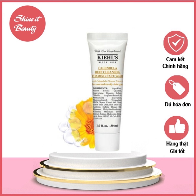 Sữa rửa mặt Kiehl’s hoa cúc Calendula Deep Cleansing Foaming Face Wash mini