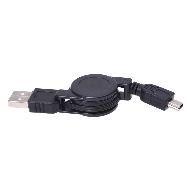 Bộ sạc và đồng bộ hóa Cáp USB Mini USB có thể thu vào USB đực đến 5 chân