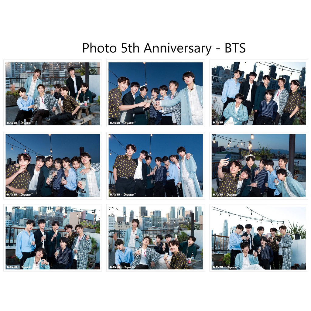 Lomo Card Ảnh BTS - 5th Anniversary ( Full 72 ảnh)