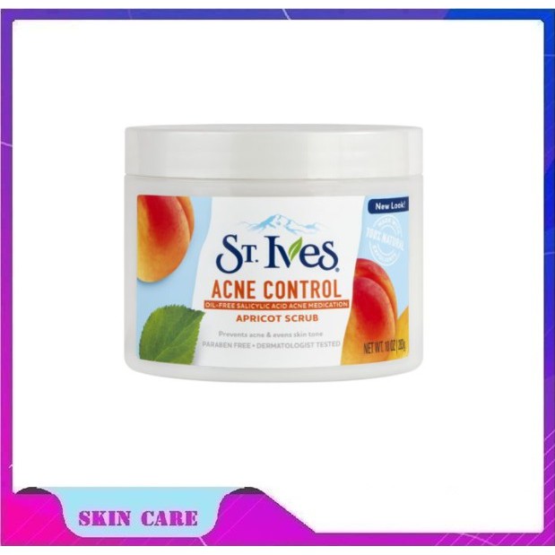 Tẩy Tế Bào Chết Mặt Và Body St.Ives Acne Control Apricot Scrub 283gr