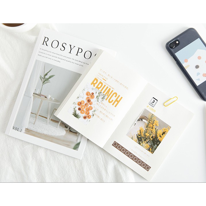 KimiTape quyển Sticker cao cấp RosyPosy  Phong cách hiện đại