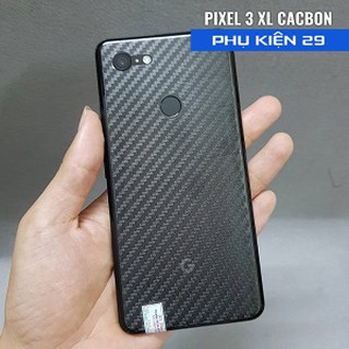 [Google Pixel 3 / 3 XL/ 3XL] Dán lưng chống xước 3D vân Cacbon