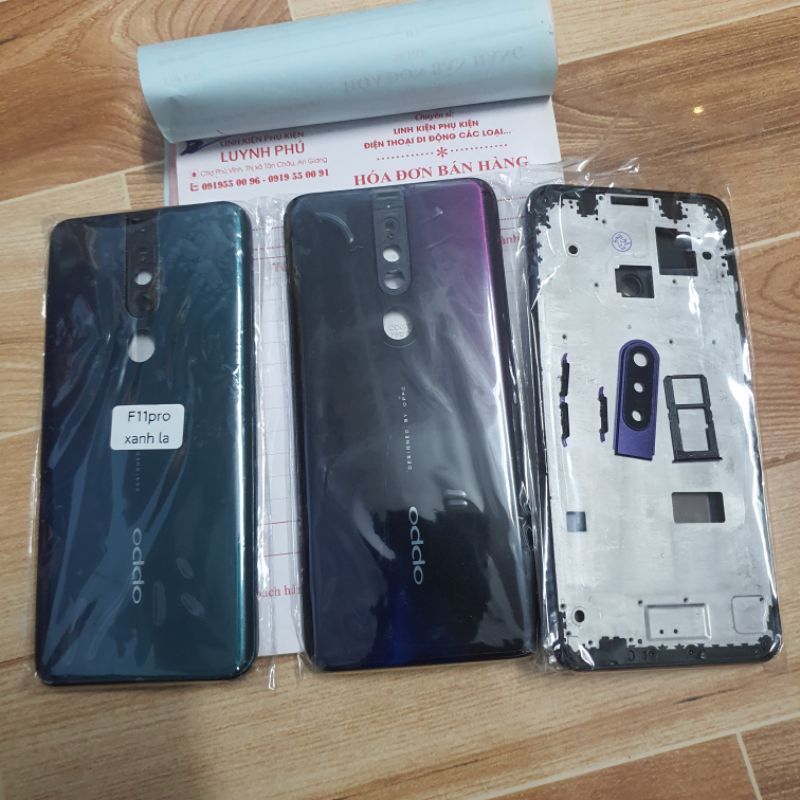 Vỏ oppo F11 Pro bộ có khung sườn khay sim kính camera