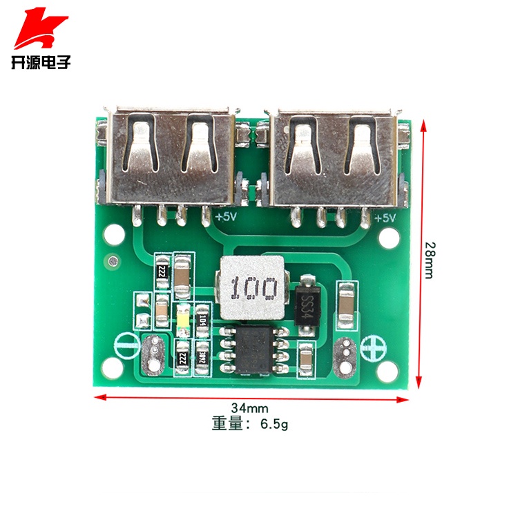 Mô Đun Điều Chỉnh Điện Áp Đầu Ra USB Kép 9V / 12V / 24V Sang 5V 3A