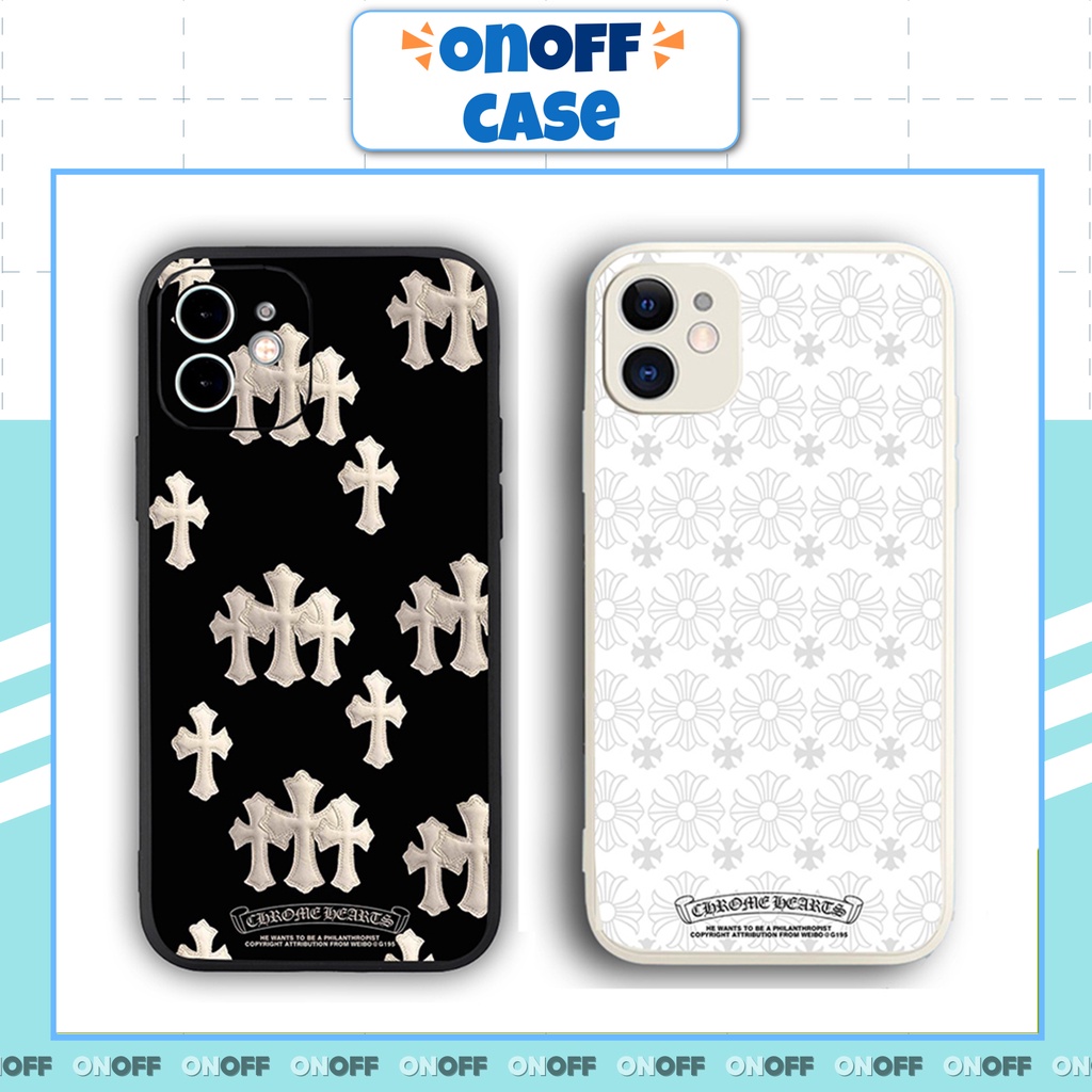 Ốp Lưng Iphone Cạnh Vuông Ch.rome H.earts - Bvc Iphone6/6Plus/6S/6Splus/7/7Plus/8/8Plus/X/Xr/Xs/11/12/13/Pro - Onoff