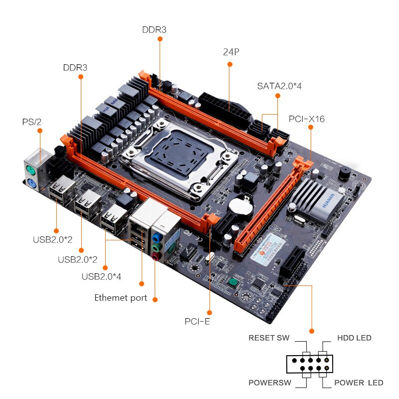 Mainboard HUANANZHI X79 4M V3.0 LGA2011 Bo mạch chủ PC chính hãng Bảo hành 12 tháng Hoàng Long Computer
