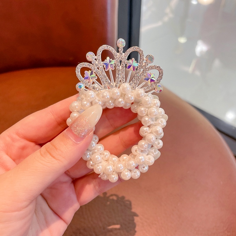 Dây Buộc Tóc Hình Vương Miện Dễ Thương Cho Bé Gái