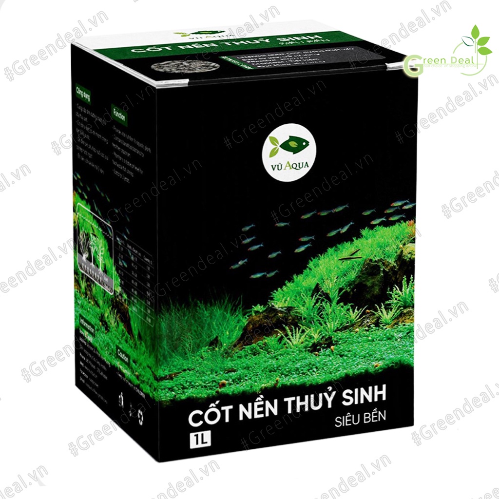 VŨ AQUA - Aquatic Substrates (Hộp 1 Lít) | Cốt nền thủy sinh siêu bền cho cây phát triển hiệu quả trên 2 năm