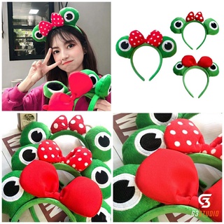 Băng đô cài tóc hình ếch đính nơ vui nhộn