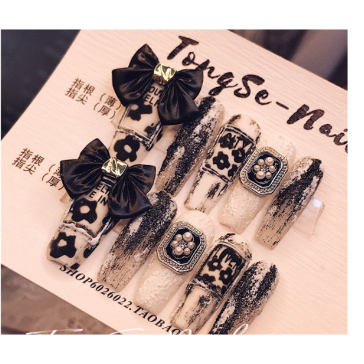 Charm nơ nail phụ kiện trang trí móng tay hình nơ nail