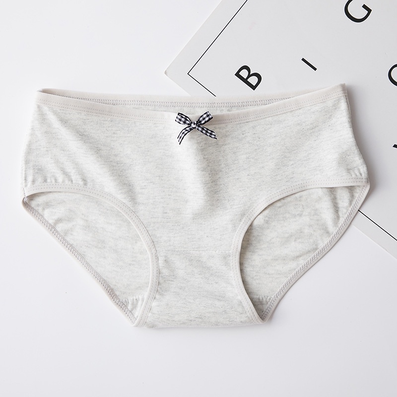Quần lót nữ Cotton mịn kháng khuẩn thoáng mát KIMCHIBIKINI chip nơ trơn cute mềm mại xinh đẹp dễ thương QL069