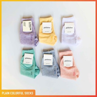 Tất Vớ Cao Cổ Trơn Nhiều Màu Hàn Quốc CUPPO Plain Light Socks Chất Liệu Cotton Siêu Mát