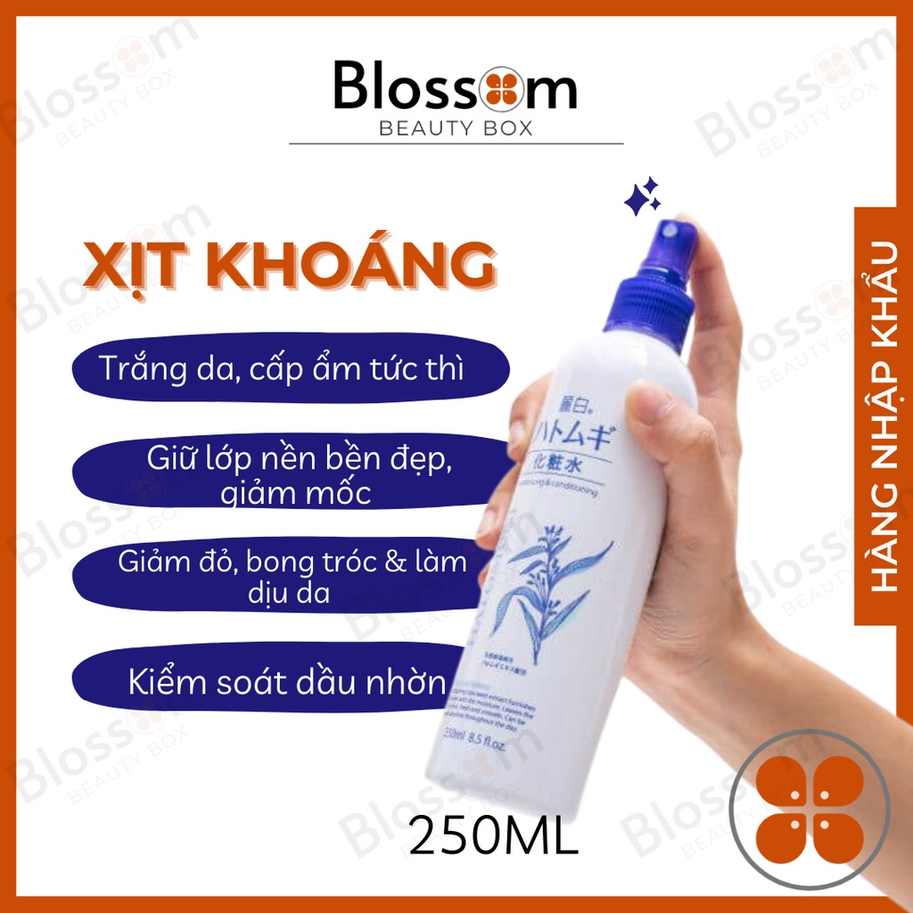 Xịt khoáng dưỡng ẩm REIHAKU HATOMUGI 250ML