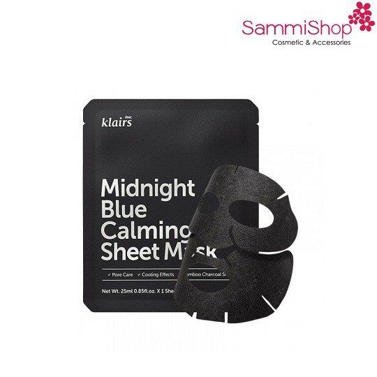 Mặt Nạ Dear Klairs Dưỡng Ẩm Và Phục Hồi Da Midnight Blue Calming Sheet Mask 25ml