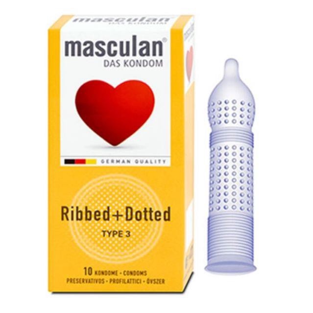 Bao Cao Su Masculan Ribbed + Dotted