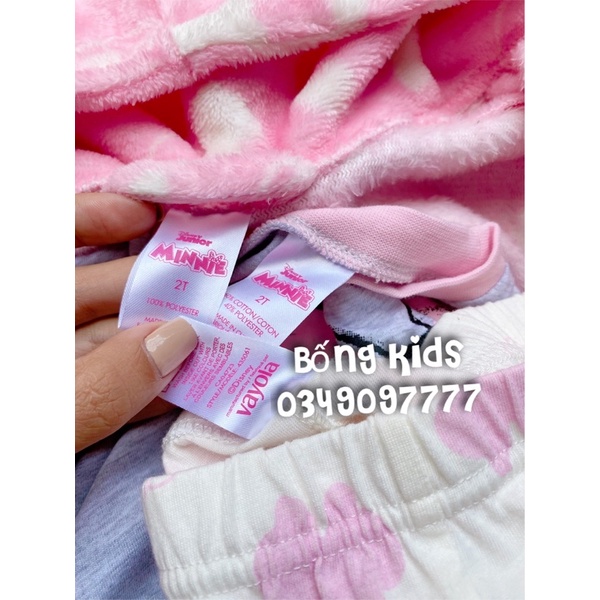 Set 3 Món Bé Gái Minnie Hồng Kèm Choàng DN