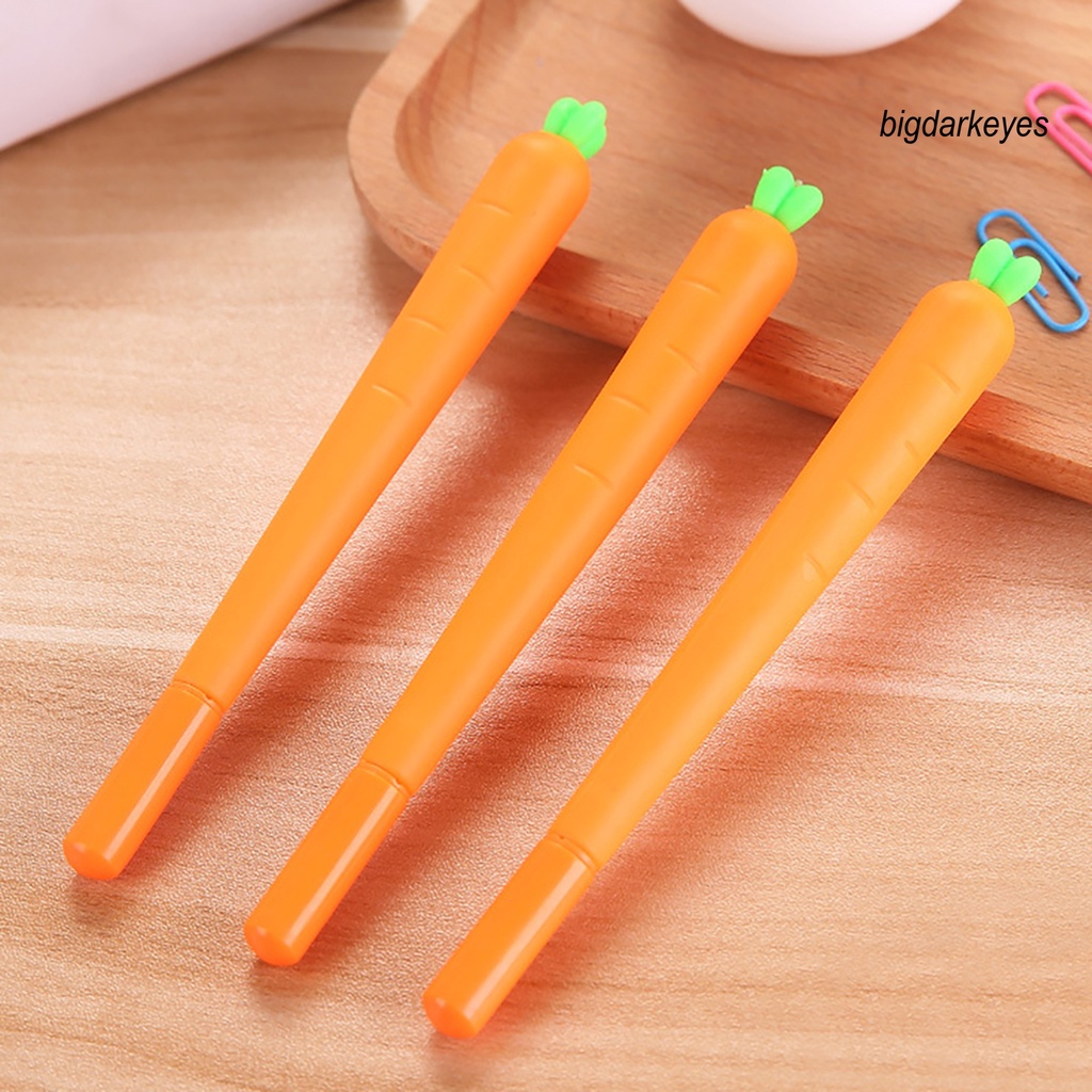 Bút Mực Gel Đen Ngòi 0.5mm Hình Củ Cà Rốt Sáng Tạo