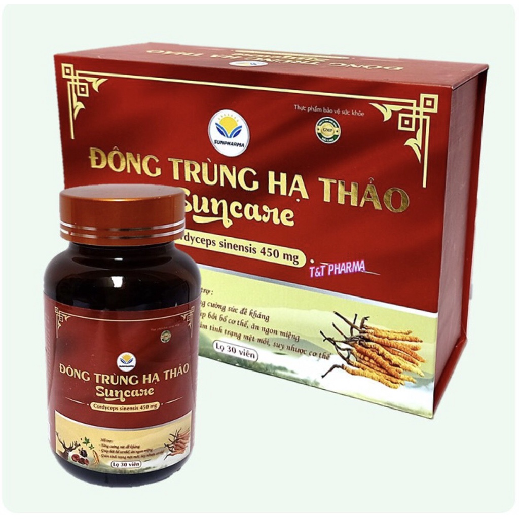 Viên Uống Đông Trùng Hạ Thảo Suncare- Giúp Ăn Ngon, Ngủ Tốt, Bồi Bổ Cơ Thể, Giảm Mệt Mỏi, Chống Lão Hóa,Chống Ung Thư