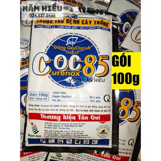 Gói 100g - COC 85WP - Thuốc trừ nấm bệnh cây trồng sương mai, thán thư, phấn trắng sẹo cho hoa kiểng