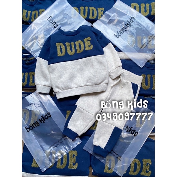 Bộ Nỉ Bé Trai Phối Màu DUDE PR