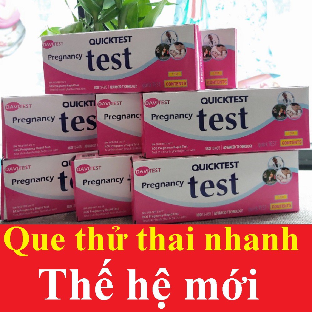 (CHE_TÊN) Que thử thai quicktest, Quick test thử thai tại nhà, 2 vạch sớm nhanh hiệu quả tức thì