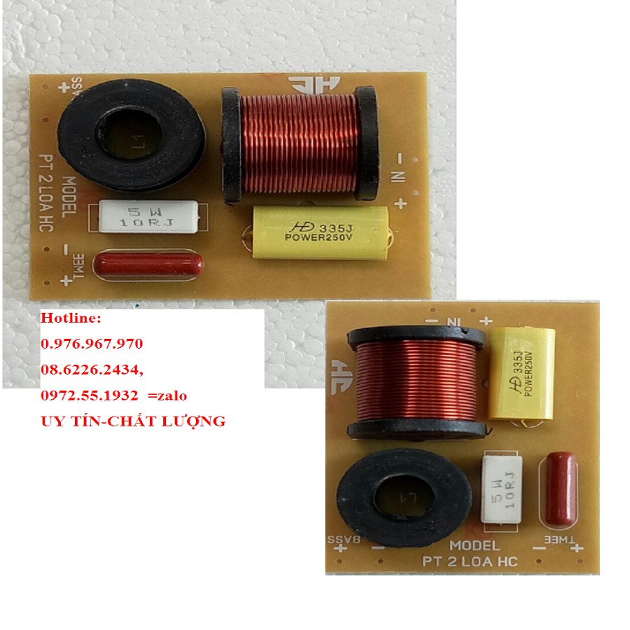 Phân tần 2 loa 1 bass 1 tép cho loa thùng-2 mạch