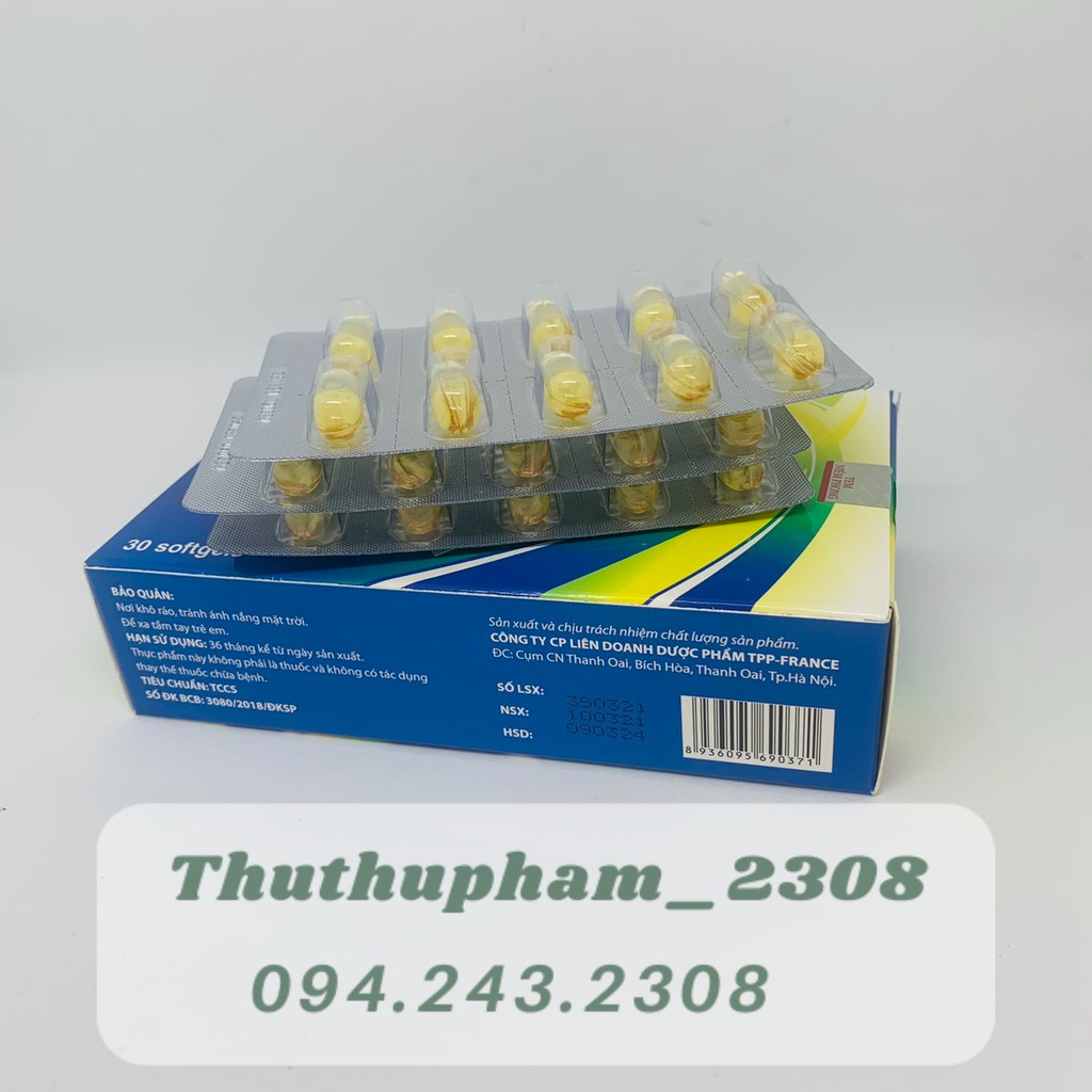 VITAMIN E400 OMEGA 6-9 - Viên uống bổ sung vitamin E, hỗ trợ làm đẹp da, làm chậm quá trình lão hoá