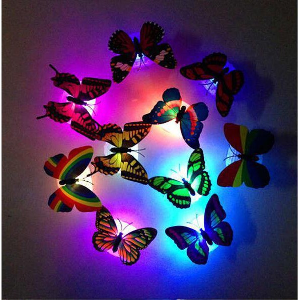 COMBO 10 ĐÈN LED HÌNH BƯỚM DÁN TƯỜNG PHÁT SÁNG