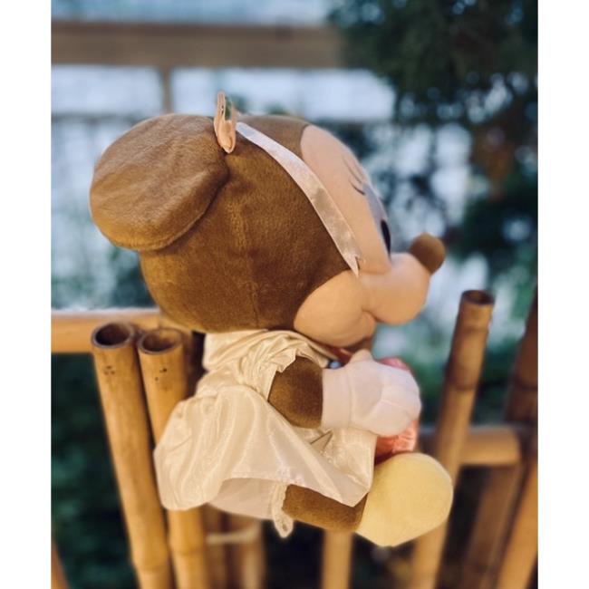 Gấu bông Disney Mickey and Friends chuột Minnie mặc váy ôm trái tim 20-25cm BooBooBear