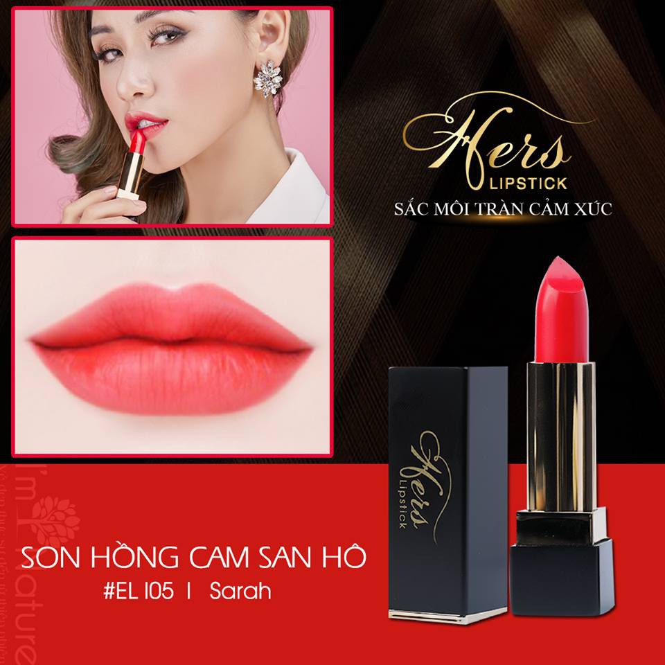 SON LÌ HERS LIPSTICK - HỒNG CAM SAN HÔ