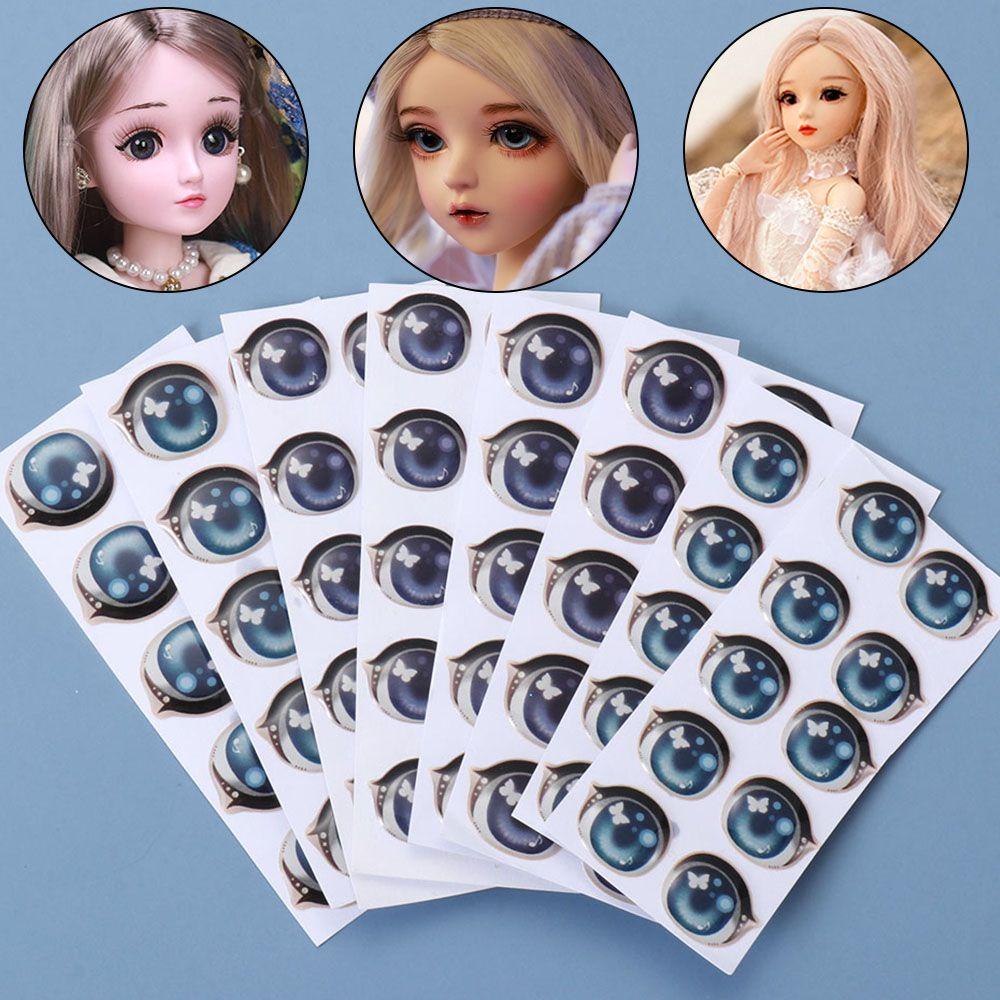 BEBETTERM Set 10 Cặp Nhãn Dán Hoạt Hình Dễ Thương Trang Trí Búp Bê