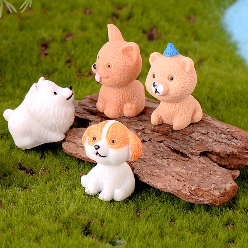 【SPP】Cute Cartoon Dog Miniature Landscape Decoration Resin Crafts Ornament Accessory